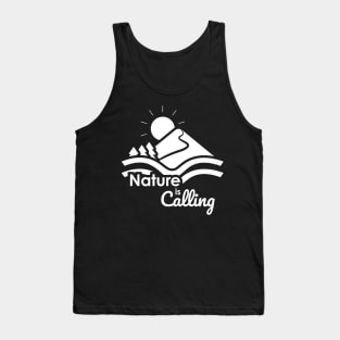 Nature is Calling - Outdoors Scenery White Design Tank Top